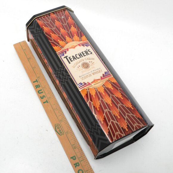 Teacher's Highland Scotch Whisky Tin Scotland Metal Decor Black Red England - Picture 4 of 10